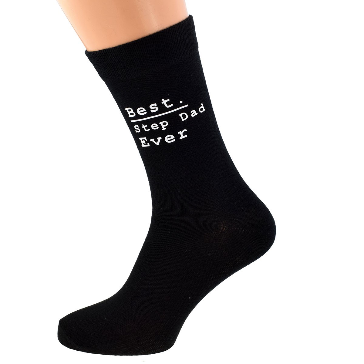 Best Step Dad Ever Printed Black Mens Socks Great for Father