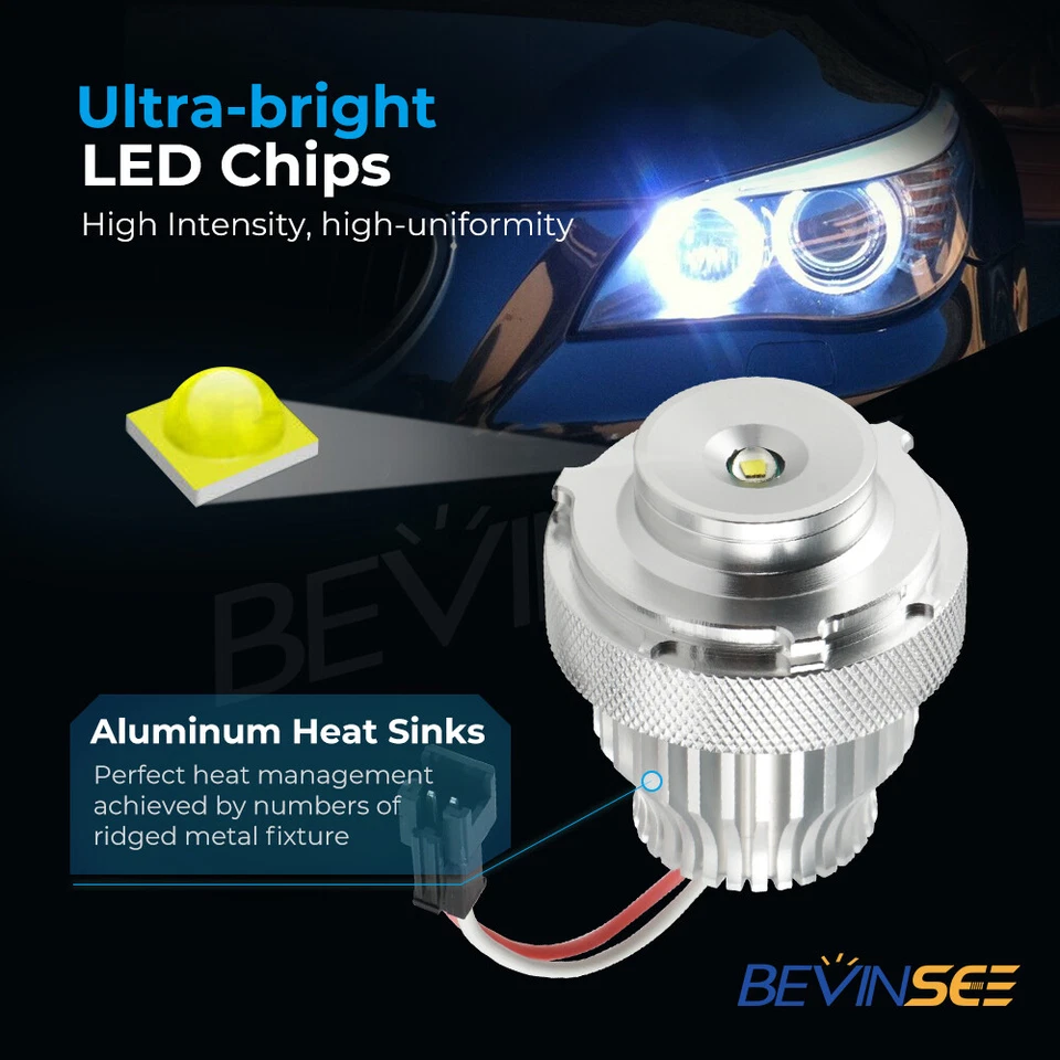 Luz LED de anillo halo ojo de ángel para BMW 550i 535xi 528xi E60 E61 LCI con halógeno Foto 3 de 4