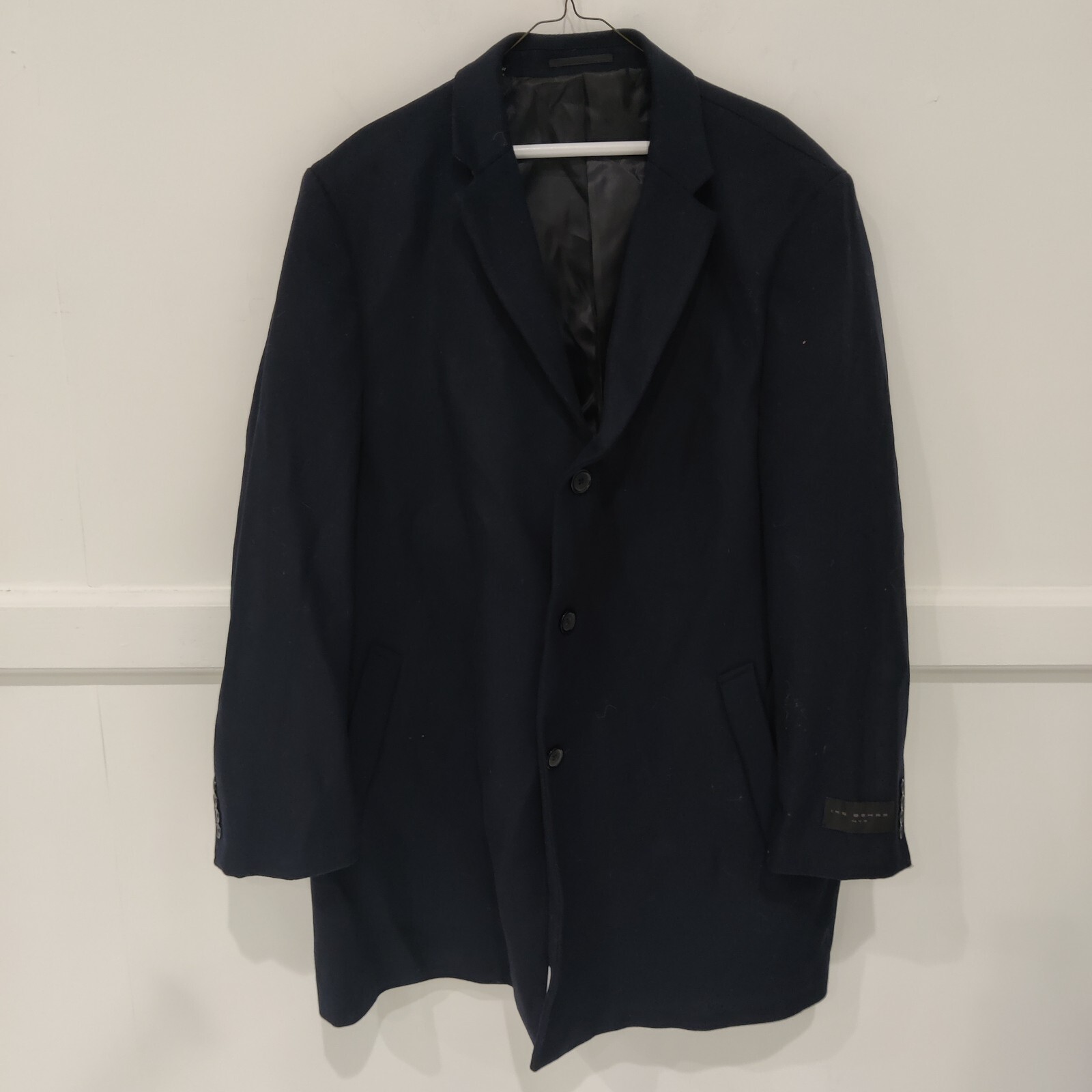 NWoT Ike Behar NYC Men's Single Breasted Wool Blend Peacoat Navy Size L BB381 eBay