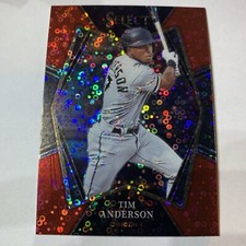 2022 Select Baseball Tim Anderson #139 Premier Level Red Disco Prizm White Sox