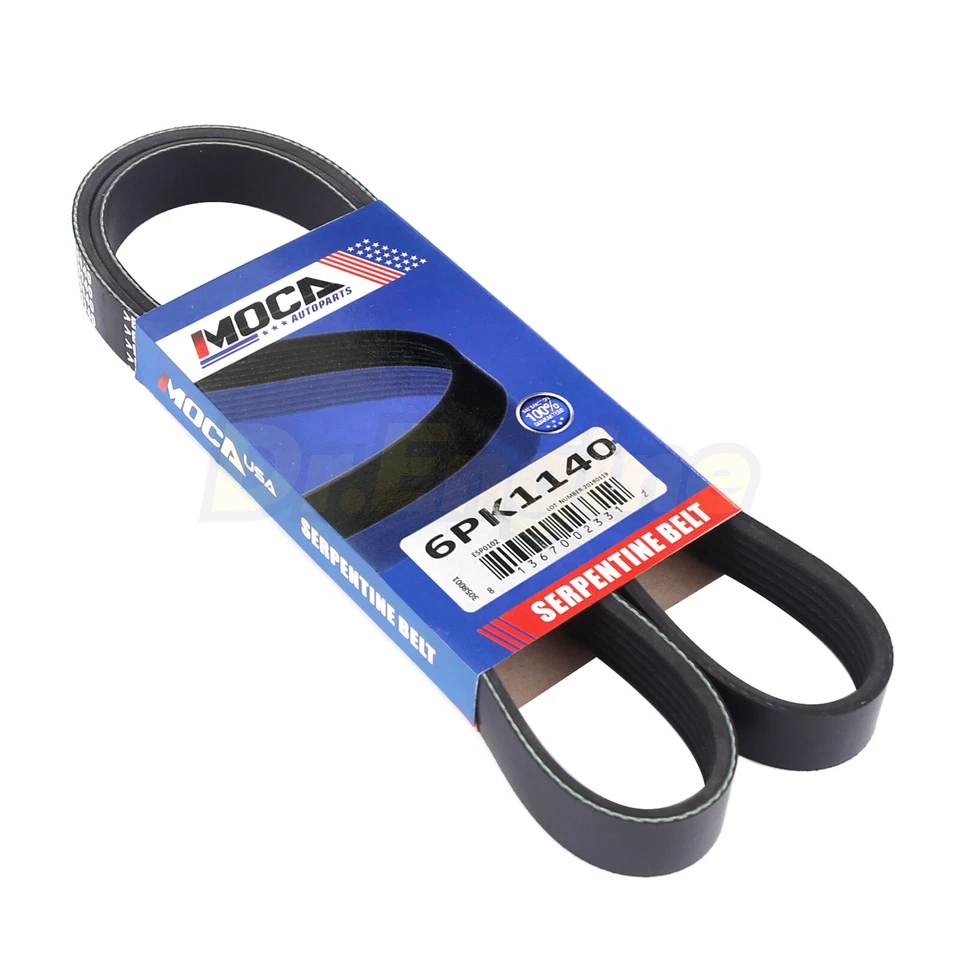 2x Cinto Serpentine 4PK894F 6PK1140 para Ford Edge Explorer Mazda CX-9 Lincoln MKZ - Imagem 4 de 4