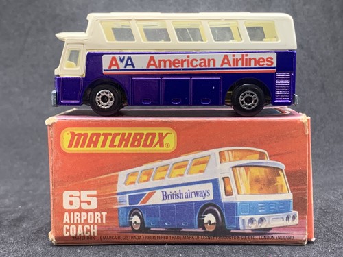 Matchbox Superfast MB65-B7 - Aiport Coach (American Airlines) MINT in Type K box - Picture 2 of 7