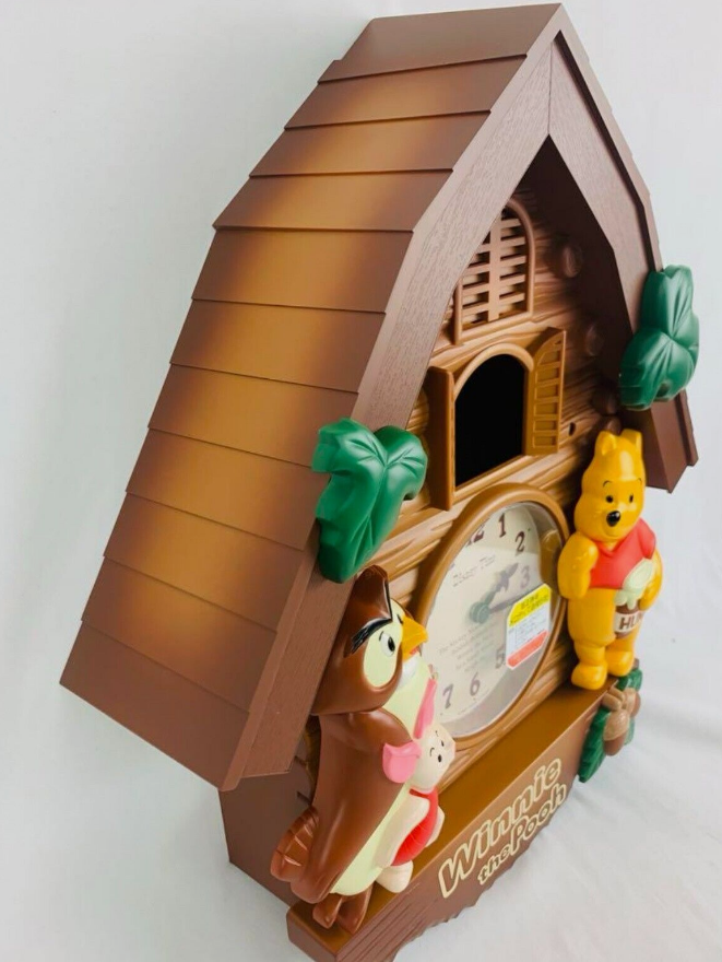 Vintage Winnie the Pooh Cuckoo Wall Clock Seiko Disney Time Musical 42×