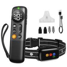 500 FT Remote Dog Training Shock Collar Waterproof Rechargeable LCD Pet Trainer