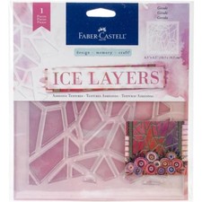 Scrapbooking Crafts Faber-Castell Ice Layer Adhesive Texture Geode Crackle 6.5"