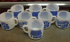 VINTAGE IHOP MILK GLASS MUG INTERNATIONAL HOUSE OF PANCAKES