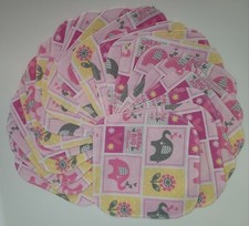 Cloth Wipes 20 Baby Flannel 8"x8" Girl Elephant Flower Pink Reusable 1 or 2 Ply