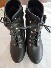 TOP Moda CiCi-1 NEW Women’s Black High Heel Platform Ankle Boots Size 9M