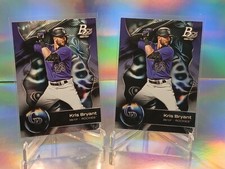 2023 Bowman Platinum Kris Bryant Ice Foil / Base #50 Rockies