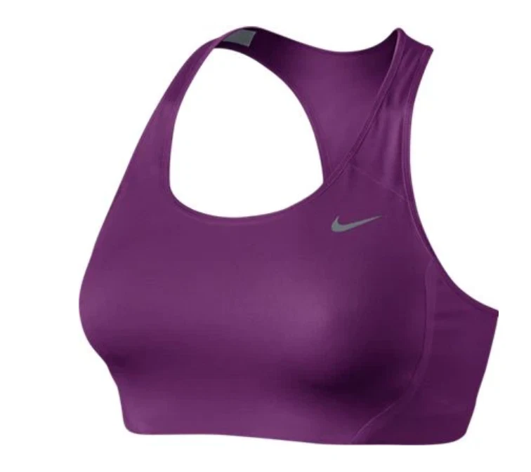 NEW! NIKE [S] Women DRI-FIT Y Back HIGH SUPPORT Sports Bra-Purple  548543-519