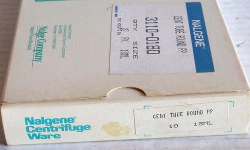NALGENE CENTRIFUGE WARE RUBE ROUND, 3110-0180, 18ML ROUND, NEW IN BOX - Picture 2 of 2