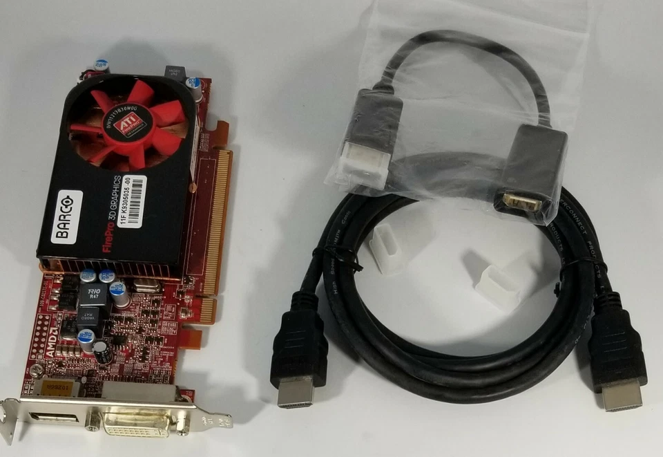 Barco MXRT 2400 ATI AMD FirePro 3D DVI DisplayPort HDMI Cable Adapter Video Card - Image 3 of 4