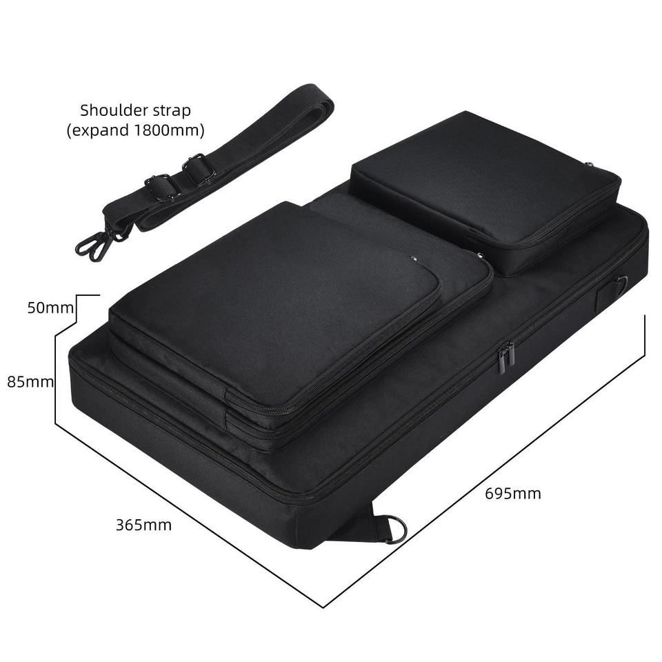DJ Controller Storage Bag Travel Carrying Case Bag Turntable Carrying Case - Image 4 of 4