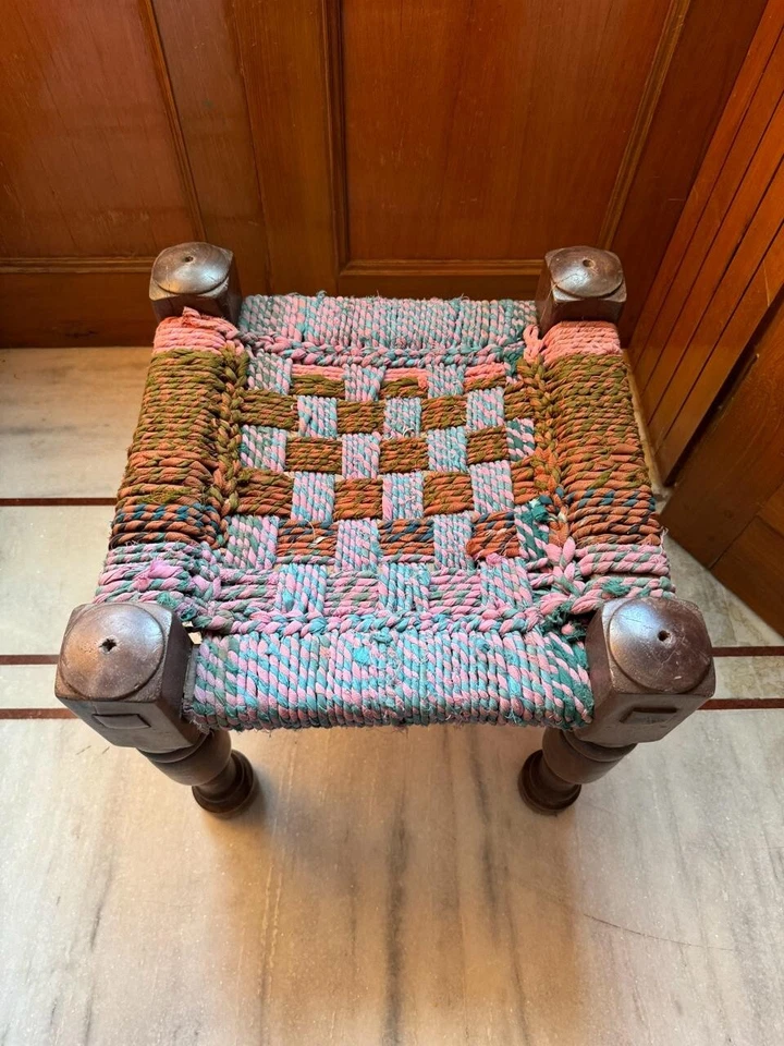 Elegant Stuhl, Handgefertigt Barhocker, Ottomane Stühle, Heim Dekor, Jute Stuhl - Bild 2 von 4