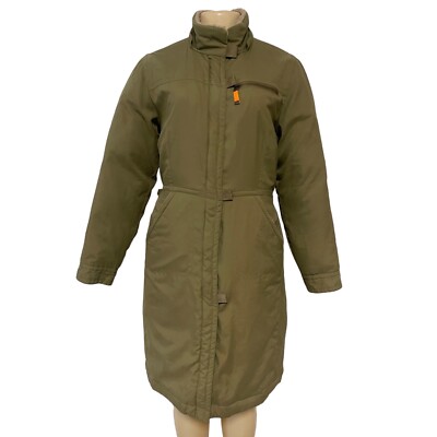 VTG Brandon Thomas Women Coat Green Down Insulated Outdoor Heavy Quilted Jacket
