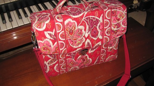 Vera Bradley Messenger Bag in the "Rosies and Posies" Pattern