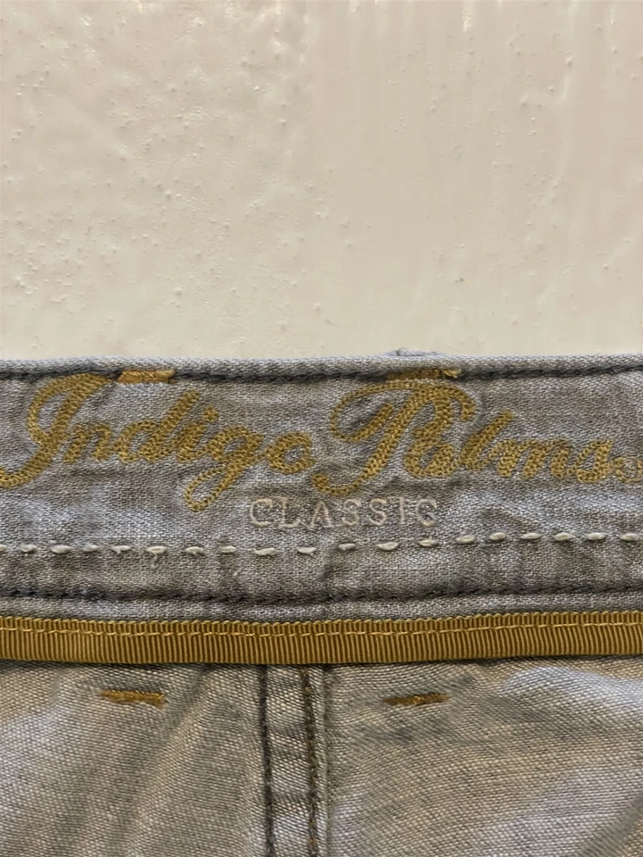 Pantalones de mezclilla Indigo Palms Tommy Bahama 38 x 34 calce clásico gris claro 100 % algodón Foto 4 de 4