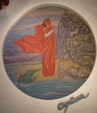 CAPRICORN ZODIAC SIGN VINTAGE 1970's IRON ON TRANSFER -NICE, B-15