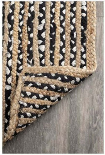 Rug 100% Jute Cotton Reversible Rustic look Braided style Area Runner Rug Carpet - Picture 4 of 10