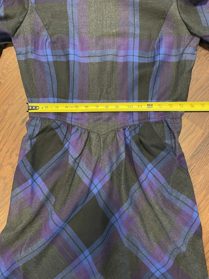 Vestido De Colección Principios Años 80 Raúl Blanco f. Neiman-Marcus Talla 12 100% Lana Hecho en Inglaterra Foto 4 de 4