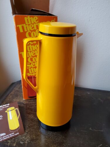 VTG 1975 The Thermos Coffee Server Yellow 90Q 36 oz. 6 cup Capacity New Open Box - Picture 6 of 13