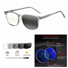 Multifocal Progressive Acetate Square Transition Photochromic Reading Glass