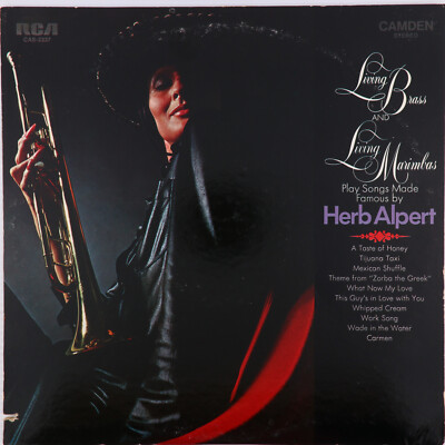 Living Brass, Marimbas   Play Songs Made Famous By Herb Alpert -1969 LP CAS-2337