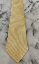 Zylos Gold 100% Silk Yellow Geometric Tie Made In USA