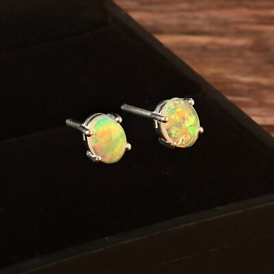 Opal Earring Opal Unique Opal Earring Natural multi Fire Opal Earring  l J-904