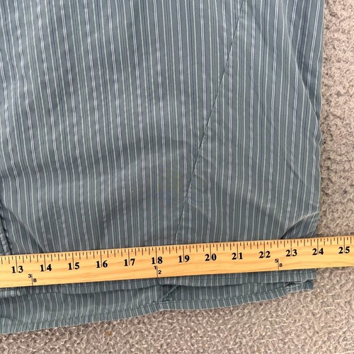 MOUNTAIN HARDWARE Shirt XL Stripe Blue Short Sleeve Men’s XL Button Up Hiking - 第 10/20 張圖片