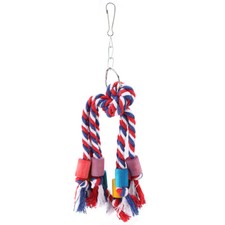 Colorful Pet Bird Chew Toy Hanging Climbing Cotton Rope  