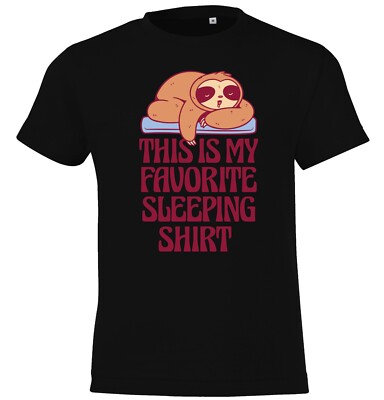 Youth Designz Favorite Sleeping Kinder T-Shirt Logo Print Lustig Faultier Süß 