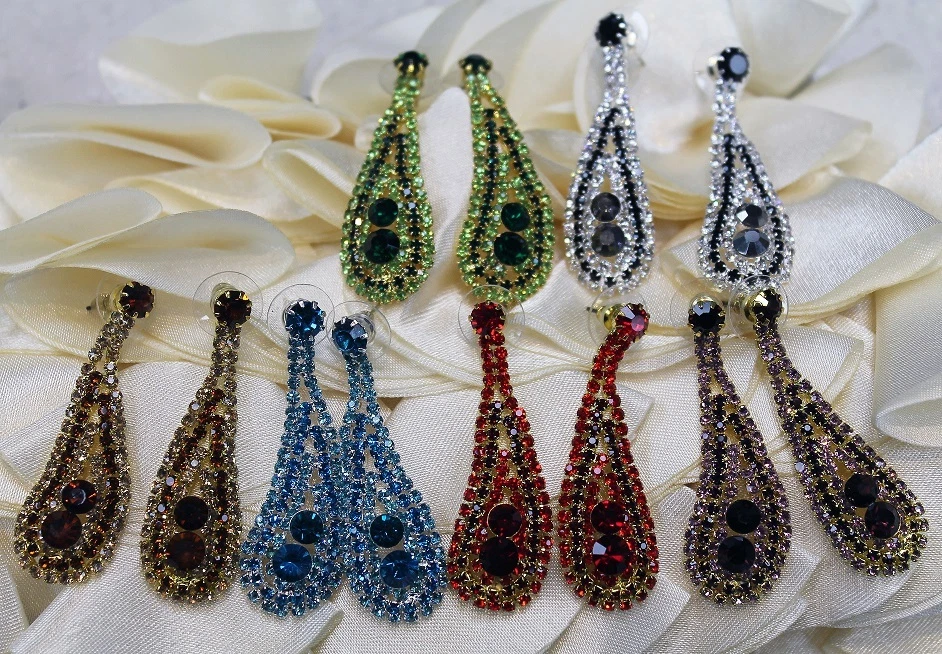 Diamante earrings best sale ebay