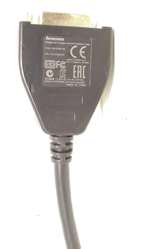 Original Lenovo DP DisplayPort auf DVI Kabel Adapter Umwandler 43N9160 , 43N9159 - Bild 2 von 4
