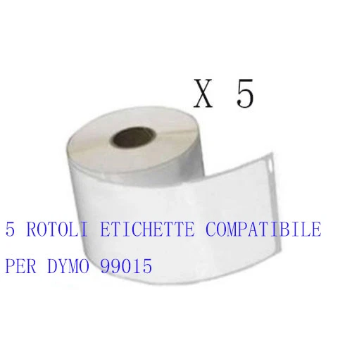 BELLIVESTORE 5 ROTOLI Etichette compatibile per DYMO 99015 70mmx54mm LABELWRITER 400 450