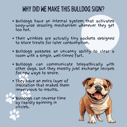 Funny Bulldog Welcome Sign For Front Door - 8"x12" / 12"x18", Rustproof, US Made - Picture 30 of 31
