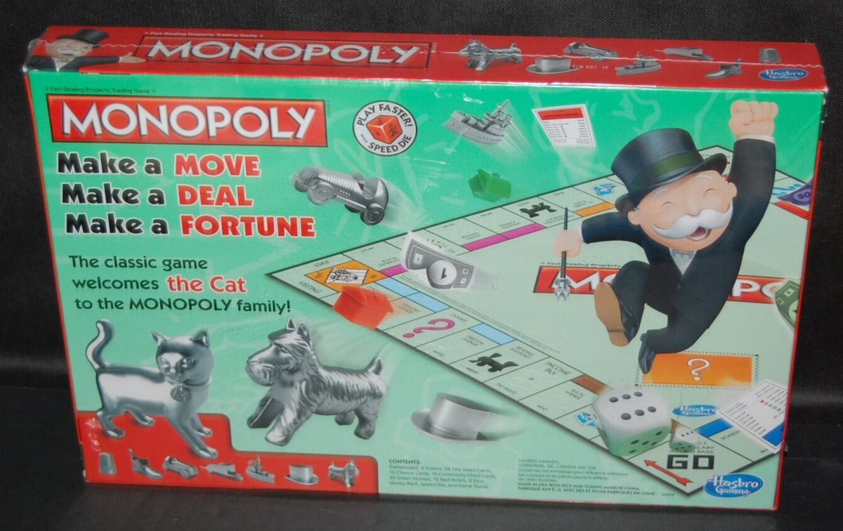 Hasbro MONOPOLY Board Game New & Sealed Including the CAT token | eBay