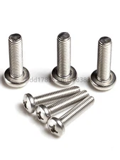 304 Stainless Steel Phillips Cross Pan Head Screws Left Hand Thread M3 M4 M5 M6