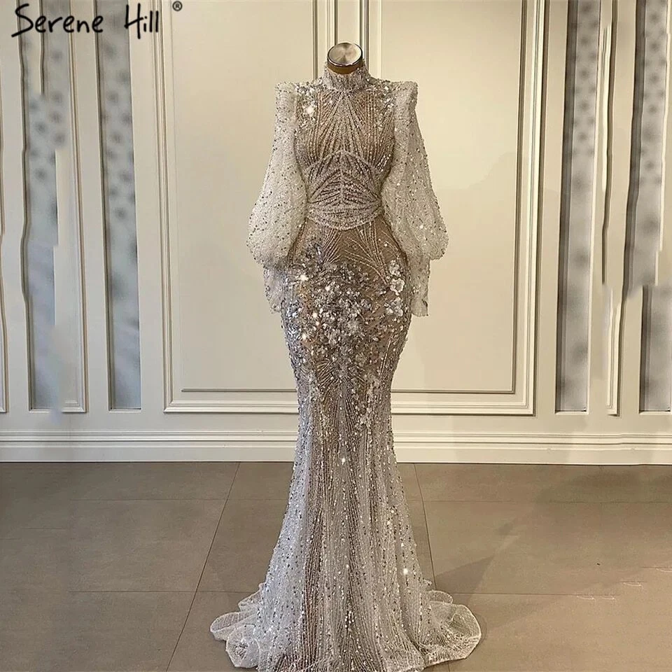 High Quality Long Sleeve luxury Prom Dress Dubai Evening Formal Gown S –  SELINADRESS