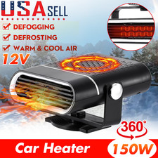 12V 150W Portable Electric Car Heater Heating Fan Defogger Defroster Demister US