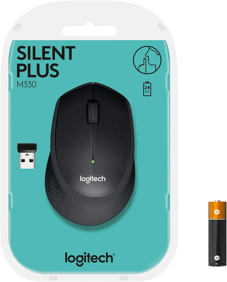 Logitech M330 SILENT PLUS Wireless Mouse, 2.4GHz with USB Nano Receiver, 1000 DP - Image 4 of 4