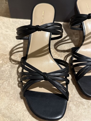 Ann Taylor Ellis Leather Knot Heeled Sandals Black Size 9 *New in Box - Picture 5 of 23
