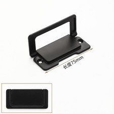4Pcs Recessed Pull Door Handle, Invisible Flush Pull Handle with Screw, Black