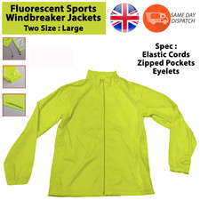 Fluorescent Sports Windbreaker Jacket Rain Proof Wind Proof Size L