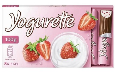 Fruity Fresh Taste of SkimMilk Yogurt-1 Pack of 8 Individually Wrapped Bars,100g