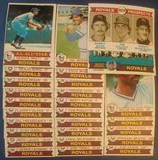 1979 TOPPS MASTER TEAM SET 27/27 KANSAS CITY ROYALS BRETT HOF HERZOG NM/MT 06925