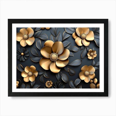 3d Artwork Floral 1 Art Print Framed Wall Art Poster Canvas Print Picture