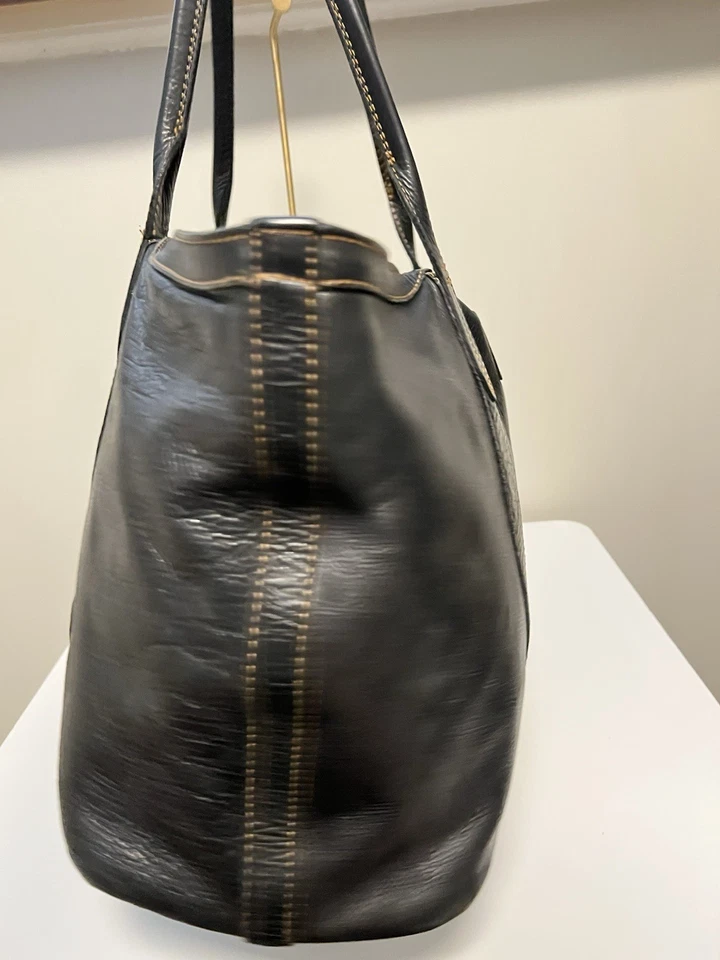 Bolso Shopper Frye Melissa de Cuero Negro Foto 2 de 4