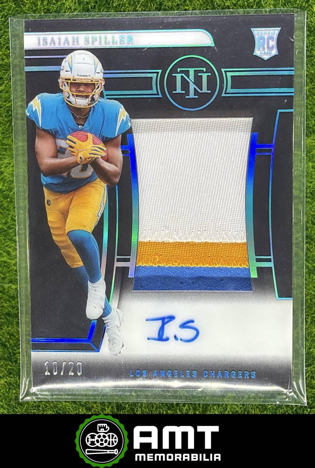 Isaiah Spiller Panini National Treasures #164 Patch Autograph-Midnight