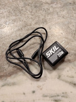 SKIL PWRCORE PD0020B-00 5V/9V/12V 20W USB-C BATTERY CHARGER W/USB-C CABLE - NEW!